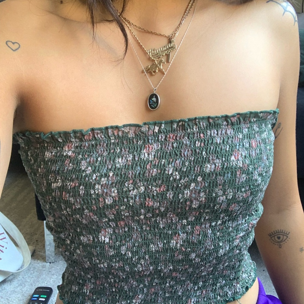 Brandy Melville Floral Tube Top